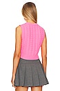 view 3 of 5 Virgin Wool Ribbed Vest in Fuchsia Fluo