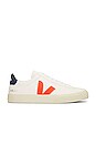 view 1 of 6 Campo Sneaker in Extra White, Orange, & Fluo Cobalt