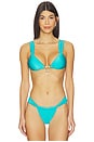 view 1 of 5 HAUT DE MAILLOT DE BAIN TRIANGLE PERLA in Ocean