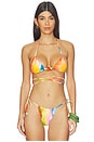 view 1 of 4 Norah Triangle Bikini Top in Samba