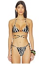view 1 of 4 Norah Triangle Bikini Top in Zebra