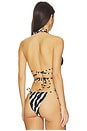 view 3 of 4 Norah Triangle Bikini Top in Zebra