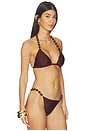 view 2 of 5 Sole Triangle Bikini Top in Chocolate