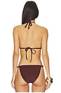 view 3 of 5 Sole Triangle Bikini Top in Chocolate