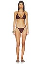 view 4 of 5 Sole Triangle Bikini Top in Chocolate
