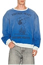 view 1 of 4 x Peanuts Lucy Ragtime Crewneck Sweater in Light Blue
