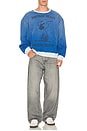 view 3 of 4 x Peanuts Lucy Ragtime Crewneck Sweater in Light Blue