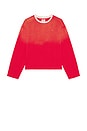 view 4 of 5 Oversized Cropped Crewneck Sweatshirt in Red
