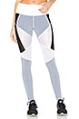 view 1 of 4 Diligence Legging in Heather Grey & White