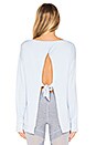 view 4 of 5 Soothe Tie Back Pullover in Periwinkle