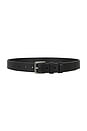 view 1 of 3 30mm Flat Double Loop Belt in Black & Palladium