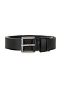 view 3 of 3 30mm Flat Double Loop Belt in Black & Palladium