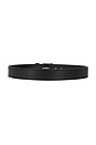 view 2 of 3 35mm Flat Belt With Stitched Edge Belt in Black & Dull Nickel