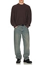 view 4 of 4 Jacquard Long Sleeve Crewneck Sweater in Port