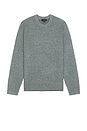 view 1 of 4 Cashmere Thermal Crewneck Sweater in Parlor Blue in Medium Heather Grey & Parlor Blue