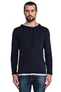 view 1 of 5 Double Layer Hoodie in Coastal