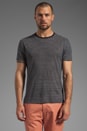 view 1 of 5 Striped Linen Tee en Coastal/Ecru in Coastal & Ecru
