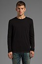 view 1 of 4 Long Sleeve Double Layer Crew in Black