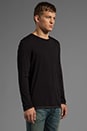 view 2 of 4 Long Sleeve Double Layer Crew in Black