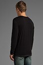 view 3 of 4 Long Sleeve Double Layer Crew in Black