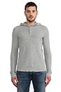 view 1 of 4 Thermal Hooded Henley in Heather Steel