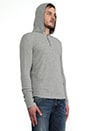 view 2 of 4 Thermal Hooded Henley in Heather Steel