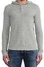 view 4 of 4 Thermal Hooded Henley in Heather Steel