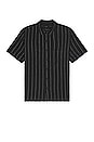 view 1 of 3 Moonbay Stripe Short Sleeve Shirt in Soft Black