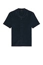 view 1 of 3 Towel Terry Cabana Short Sleeve Button Down Shirt in Night Navy