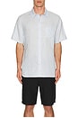 view 3 of 3 Linen Short Sleeve Shirt in Glacier