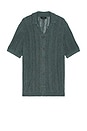 view 1 of 4 Desert Texture Stripe Cabana Shirt in Marlin Teal