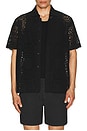 view 3 of 4 CAMISA ABOTONADA KNIT CROCHET in Black