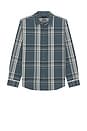 view 1 of 4 Lorimer Plaid French Placket Shirt in Harbor Blue