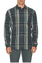 view 3 of 4 Lorimer Plaid French Placket Shirt in Harbor Blue