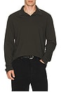 view 3 of 4 Long Sleeve Johnny Polo in Washed Dark Leaf