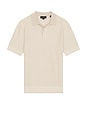 view 4 of 4 Geo Jacquard Short Sleeve Polo in Mineral & Classic Cream