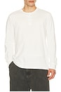 view 1 of 4 Jacquard Rib Long Sleeve Henley in Off White