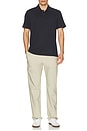 view 3 of 4 Mesh Knit Snap Short Sleeve Polo in Coastal Blue