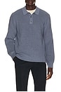 view 1 of 4 Heirloom Shaker Long Sleeve Polo in Late Evening in Late	Evening
