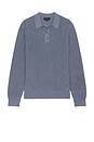 view 5 of 4 Heirloom Shaker Long Sleeve Polo in Late Evening in Late	Evening