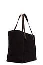 view 3 of 6 Extra Large Canvas Tote in Black & Tobacco