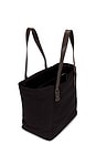 view 4 of 6 Extra Large Canvas Tote in Black & Tobacco