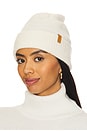 view 1 of 3 Cashmere Boucle Cuffed Hat in White Sand