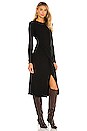 view 2 of 3 Long Sleeve Draped Dress in Black