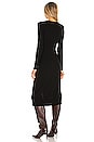 view 3 of 3 Long Sleeve Draped Dress in Black