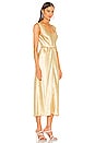 view 2 of 3 Double V-Neck Satin Dress in Sunshine