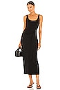 view 1 of 3 Cotton Sleeveless Wrap Dress in Black