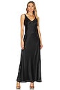 view 1 of 3 V-neck Maxi Slip Dress in Black