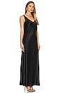 view 2 of 3 V-neck Maxi Slip Dress in Black