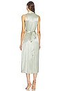 view 4 of 4 Draped Pleat Sleeveless Wrap Dress in Glass